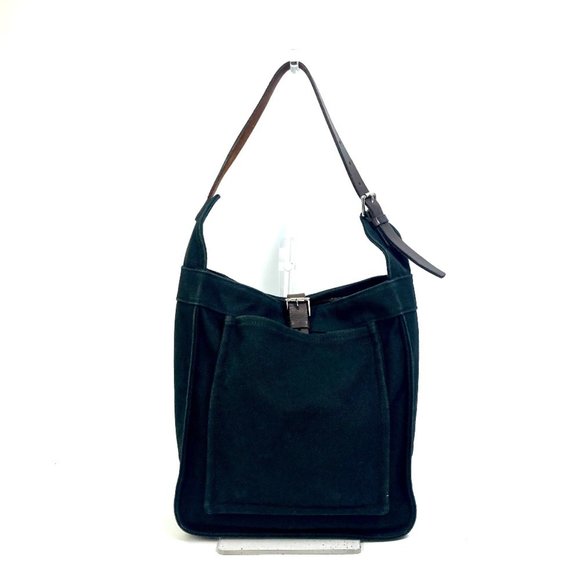 HERMES Marwari PM Shoulder Bag Tote Canvas/Leather Women's Black - Picture 1 of 10